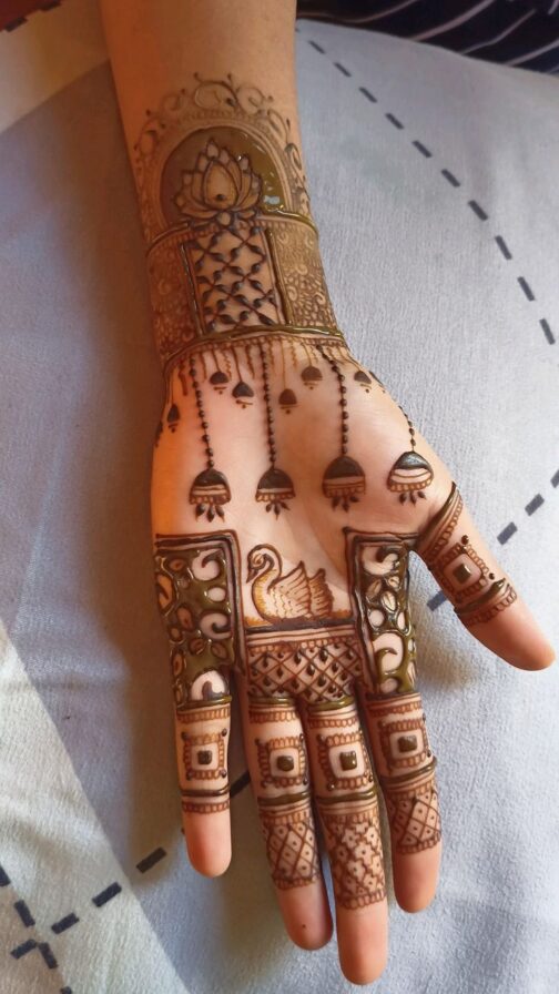 Indowestern Mehandi Watch Length - Image 2