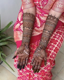 Elbow length Guest mehandi Front Back